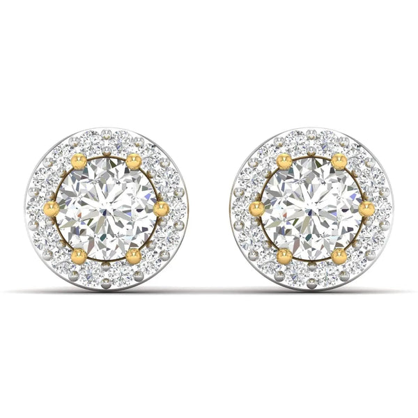 0.75 Carat Diamond Studs With Halo