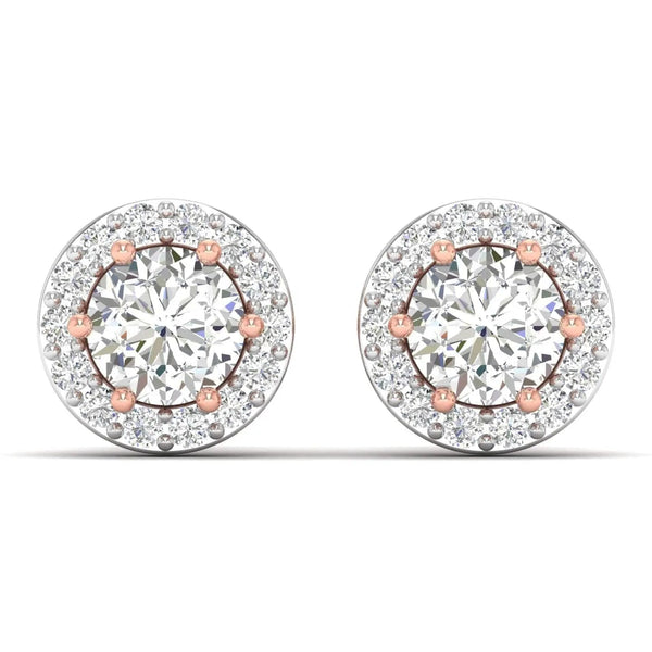 0.75 Carat Diamond Studs With Halo