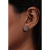 1 Carat Each Halo Diamond Earrings