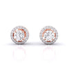 1 Carat Each Halo Diamond Earrings