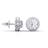 1 Carat Each Halo Diamond Earrings