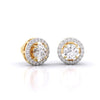 1 Carat Each Halo Diamond Earrings
