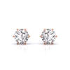1 Carat Each Solitaire Studs Earrings
