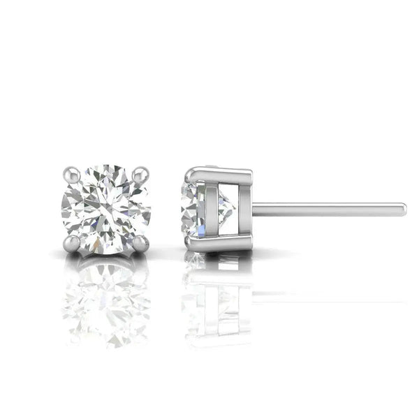 1 Carat Each Solitaire Studs