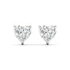 1 Carat Solitaire Heart Diamond Studs