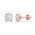 1 Carats Each Round Diamonds Studs