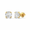 1 Carats Each Round Diamonds Studs