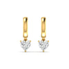 1.03 Carat Each Heart Shape Hoops Earrings