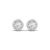 1.5 Carat Each Round Diamonds Halo Studs