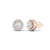 1.5 Carat Each Round Diamonds Halo Studs