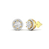 1.5 Carat Each Round Diamonds Halo Studs
