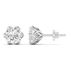 2 Carat Each Camellia Diamond Studs