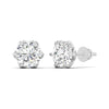 2 Carat Each Camellia Diamond Studs
