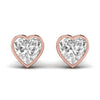 2 Carat Each Heart Shape Solitaire DiamondEarrings