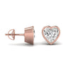 2 Carat Each Heart Shape Solitaire DiamondEarrings