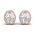 2 Carat Each Oval Solitaire Diamond Earrings