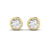 2 Carat Each Round Solitaire Diamond Studs