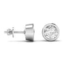 2 Carat Each Round Solitaire Diamond Studs