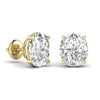 2 Carat Each Solitaire Diamond Studs