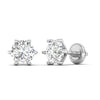 2 Carat Each Solitaire Diamond Studs