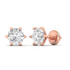 2 Carat Each Solitaire Diamond Studs