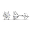 2 Carat Each Solitaire Diamond Studs