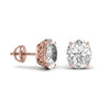 2 Carat Oval Shape Solitaire Diamond Studs