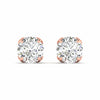1 Carat Each Round Diamond Earrings