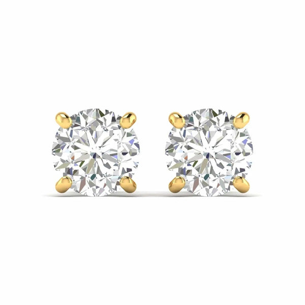2.28 Carat Gold Diamond Earrings
