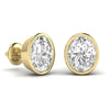 2.5 Carat Each Oval Solitaire Earrings