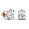 2.5 Carat Oval Shape Solitaire Studs