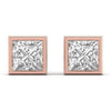 2.5 Carat Princess Solitaire Diamond Studs