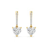 1 Carat Each Heart Delight Diamond Earrings