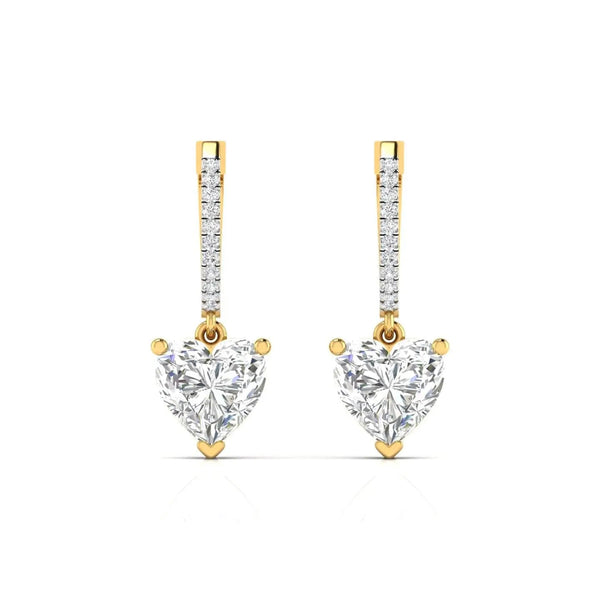 1 Carat Each Heart Delight Diamond Earrings