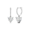1 Carat Each Heart Delight Diamond Earrings