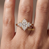 High Quality Marquise Engagement Ring VS Lab Grown Diamond Sophisticated Elegant Jewelry Gift Bride Proposal Wedding Party