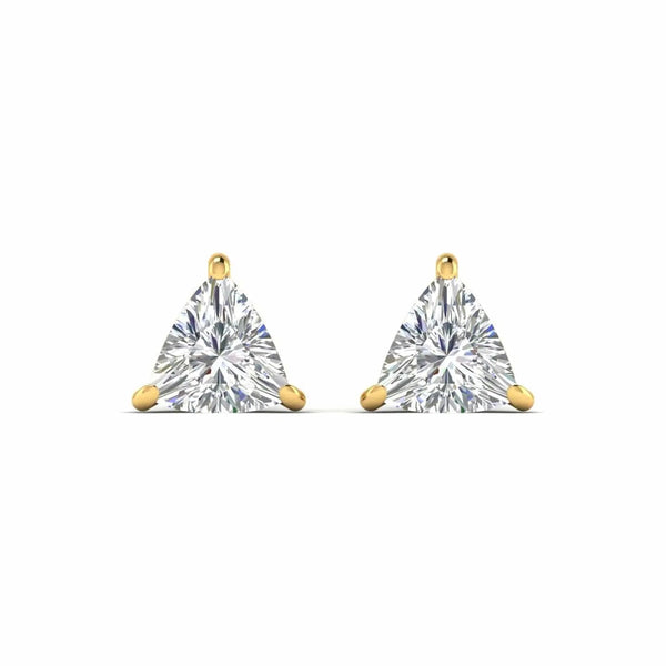 80 Pointers Each Trillion Cut Diamonds Studs Earrings