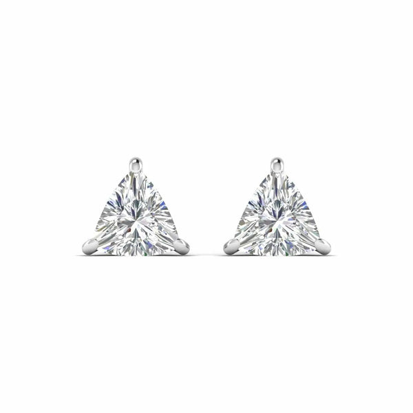 80 Pointers Each Trillion Cut Diamonds Studs Earrings
