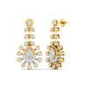 Adorned Pearl Drop Earrings with Diamond Accents