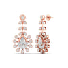 Adorned Pearl Drop Earrings with Diamond Accents