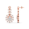 Adorned Pearl Drop Earrings with Diamond Accents