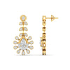 Adorned Pearl Drop Earrings with Diamond Accents
