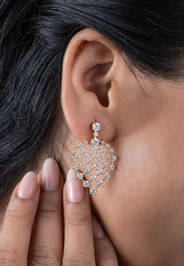 Artistic Classic Diamond Drops Earring