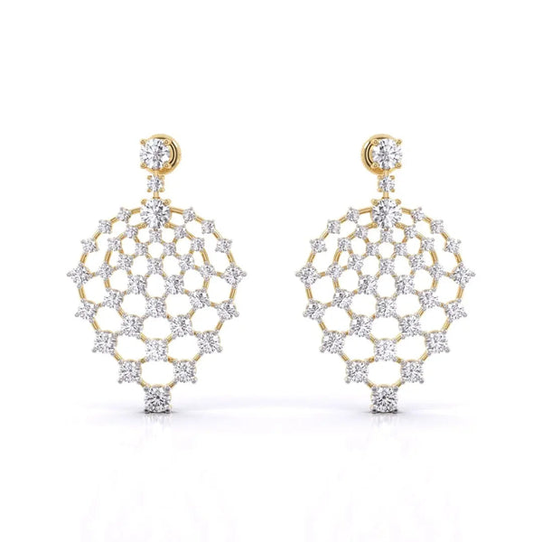 Artistic Classic Diamond Drops Earring