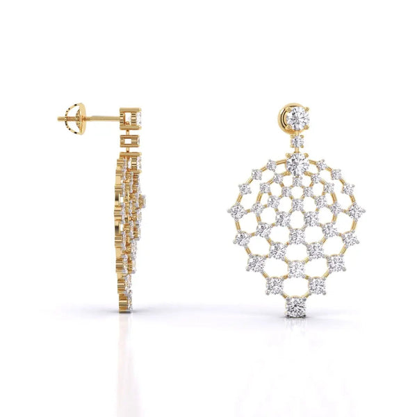 Artistic Classic Diamond Drops Earring