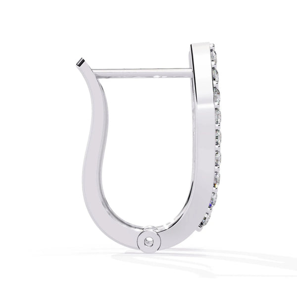 Baguette and Round Diamond Hoops
