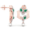 Bold Green Drop Earrings for Women