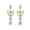 Butterfly Diamond Charm Earrings