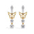 Butterfly Diamond Charm Earrings