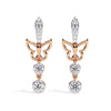 Butterfly Diamond Charm Earrings